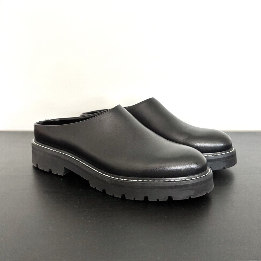 Jenni Kayne Black Mules with Chunky Platform Sole